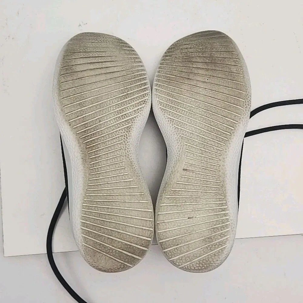 Allbirds Sneaker Shoe Tree Runner Women Size 7 Black White Lace-Up Mesh Run